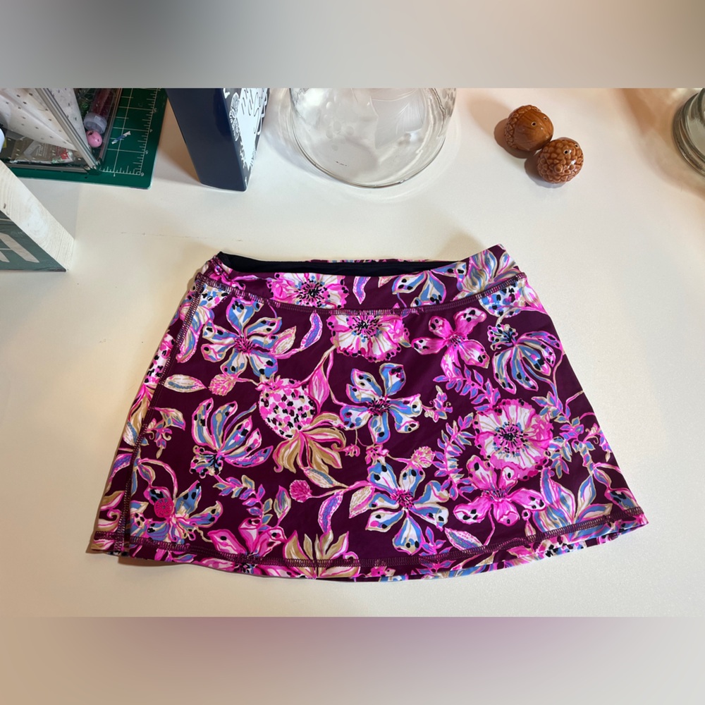 Lilly Pulitzer Pink and Purple Skater Mini Skirt